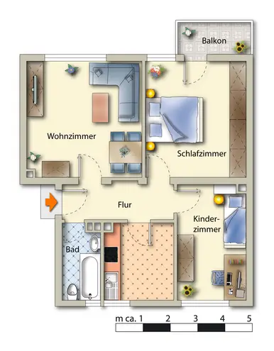 4 room apartment with 59 m² in Gelsenkirchen – Photo 9
