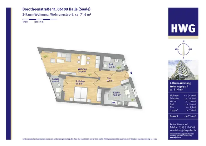 2 Zimmer Wohnung mit 72 m² in Halle (Saale) – Bild 6