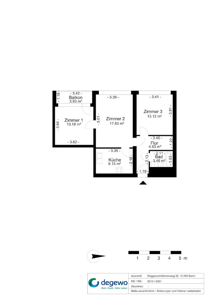 3 Zimmer Wohnung mit 62 m² in Berlin – Bild 12