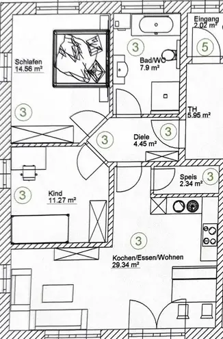 3 Zimmer Wohnung mit 72 m² in Ingolstadt – Bild 3