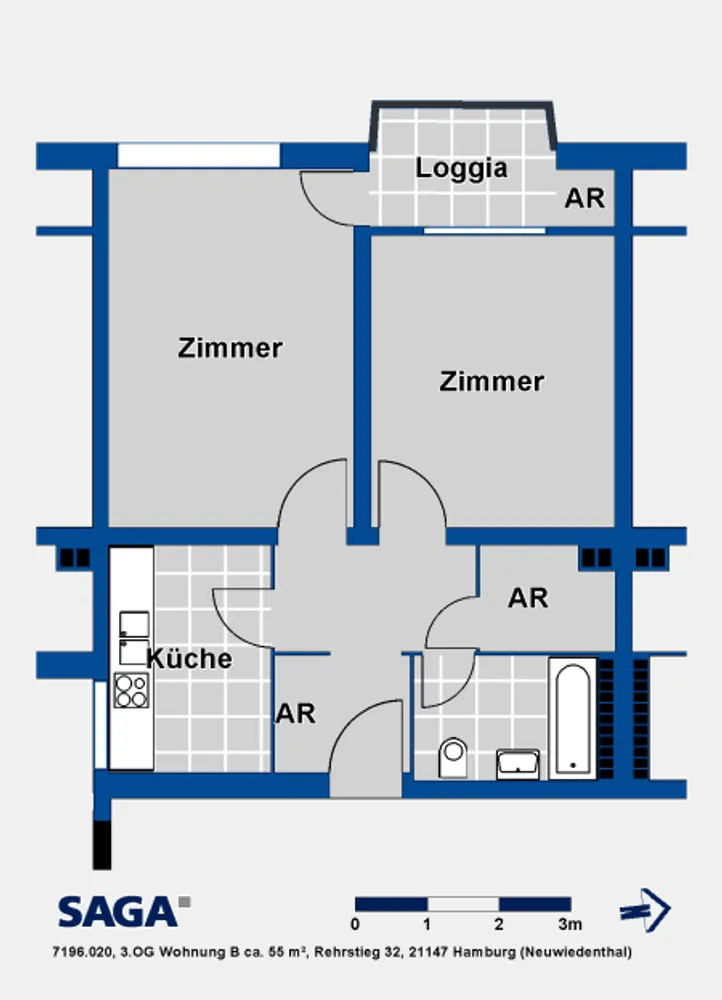 2 Zimmer Wohnung mit 55 m² in Hamburg – Bild 6
