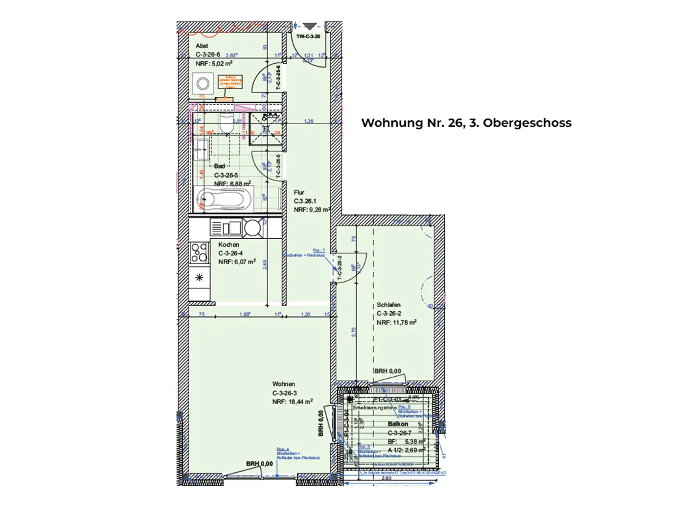2 room apartment with 60 m² in Güstrow – Photo 2