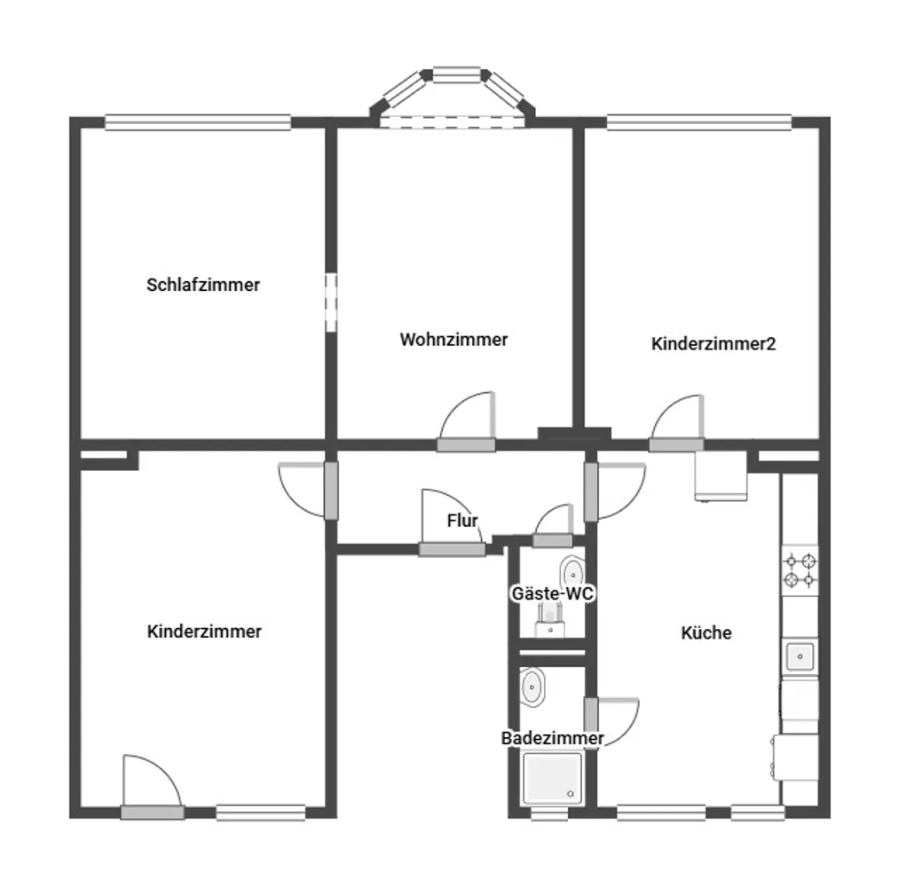 4 Zimmer Wohnung mit 100 m² in Dortmund – Bild 2