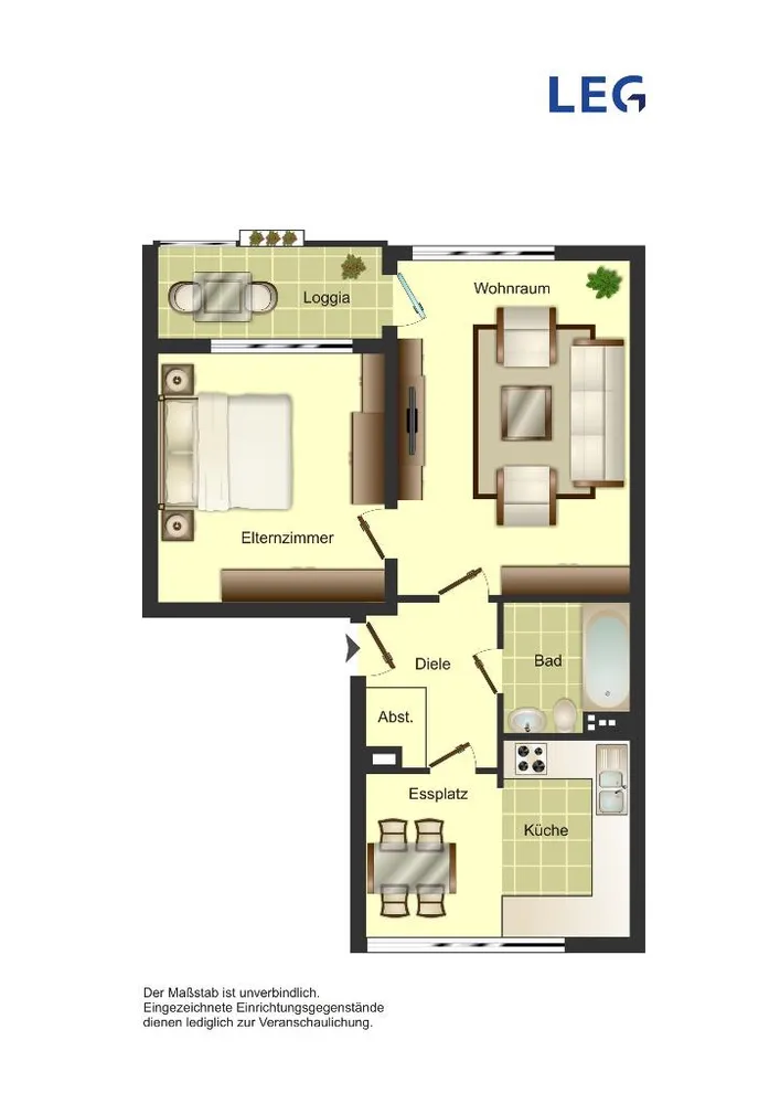 3 Zimmer Wohnung mit 54 m² in Duisburg – Bild 2
