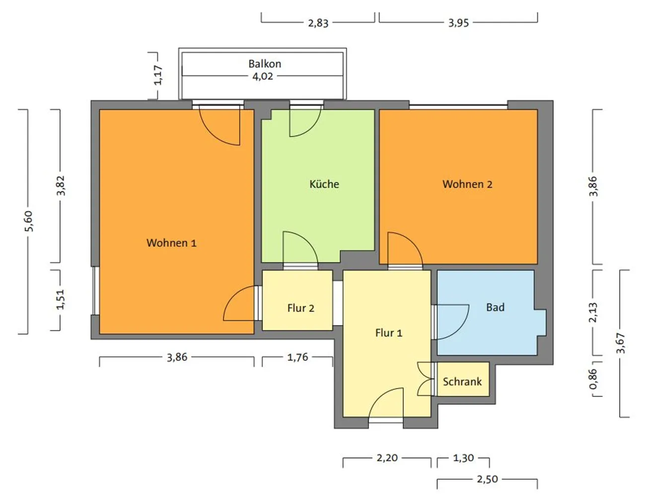 3 Zimmer Wohnung mit 67 m² in Freiburg im Breisgau – Bild 2