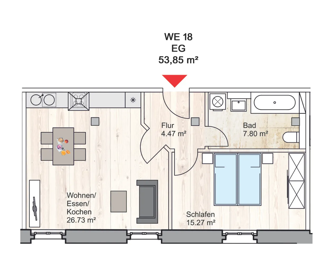 2 Zimmer Wohnung mit 54 m² in Halle (Saale) – Bild 8