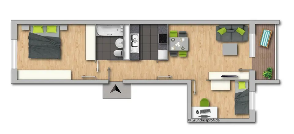 3 Zimmer Wohnung mit 59 m² in Eisenach – Bild 5