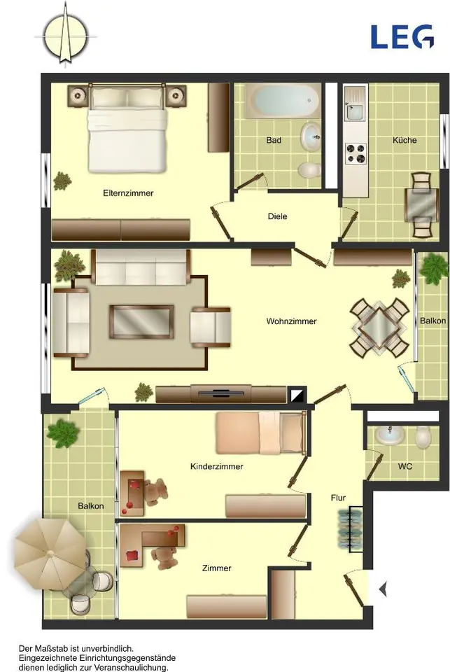 5 Zimmer Wohnung mit 88 m² in Ratingen – Bild 2