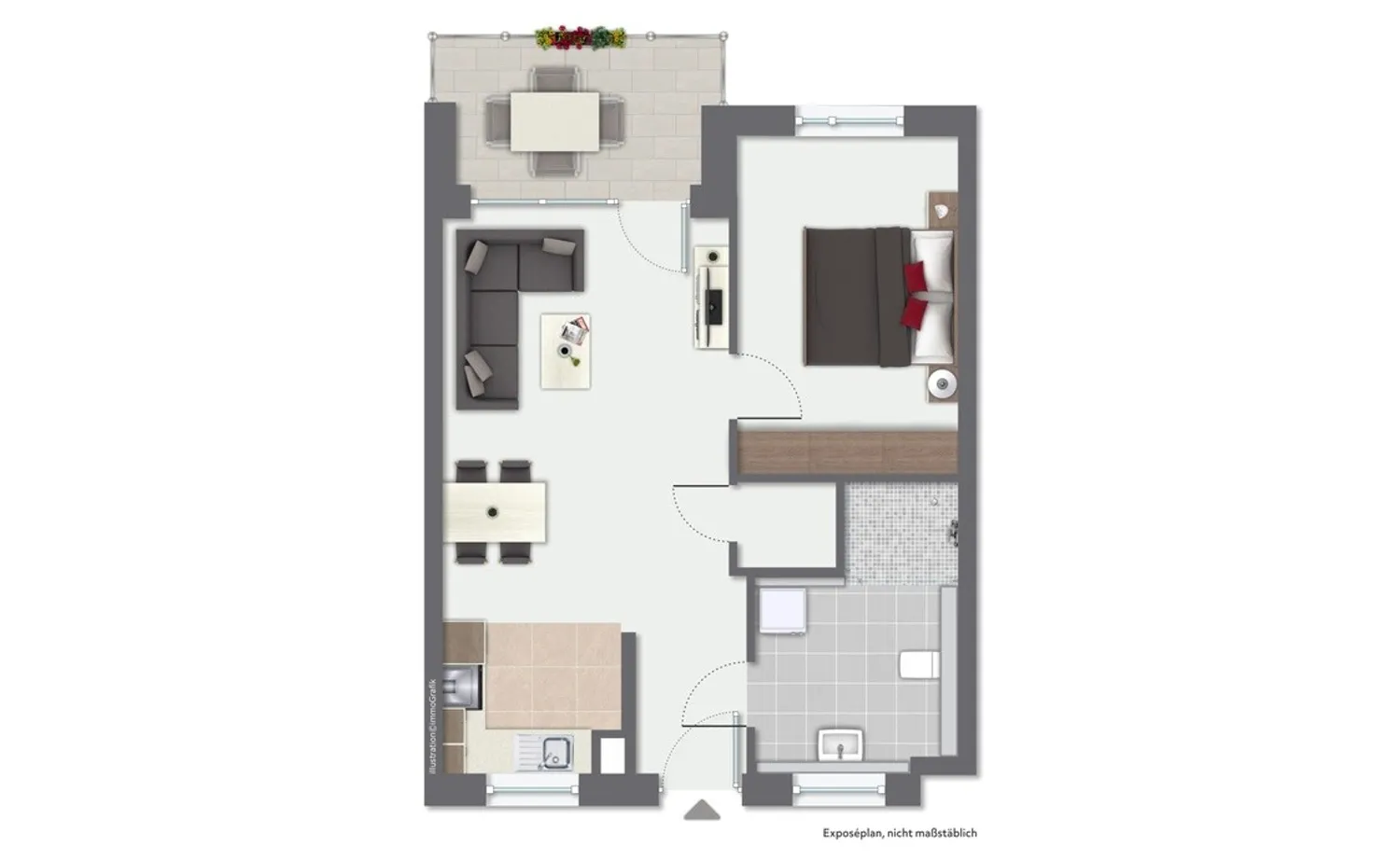 3 Zimmer Wohnung mit 58 m² in Rottweil – Bild 5