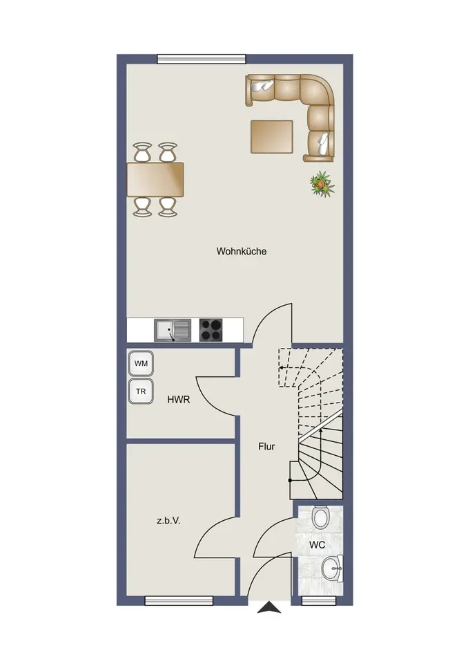 3 Zimmer Haus mit 71 m² in Norden – Bild 3