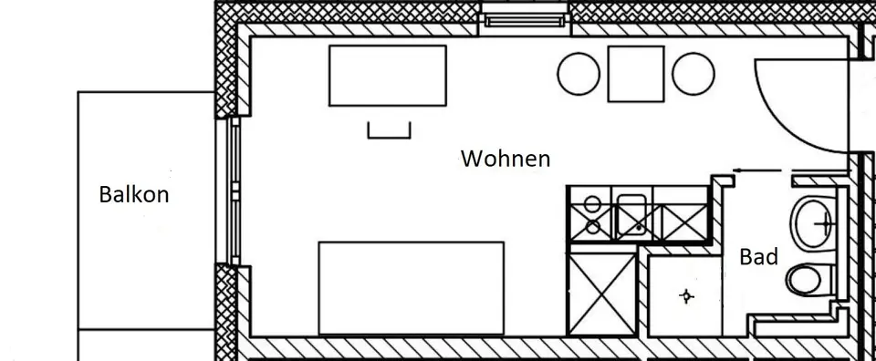 2 Zimmer Wohnung mit 20 m² in Oldenburg – Bild 5