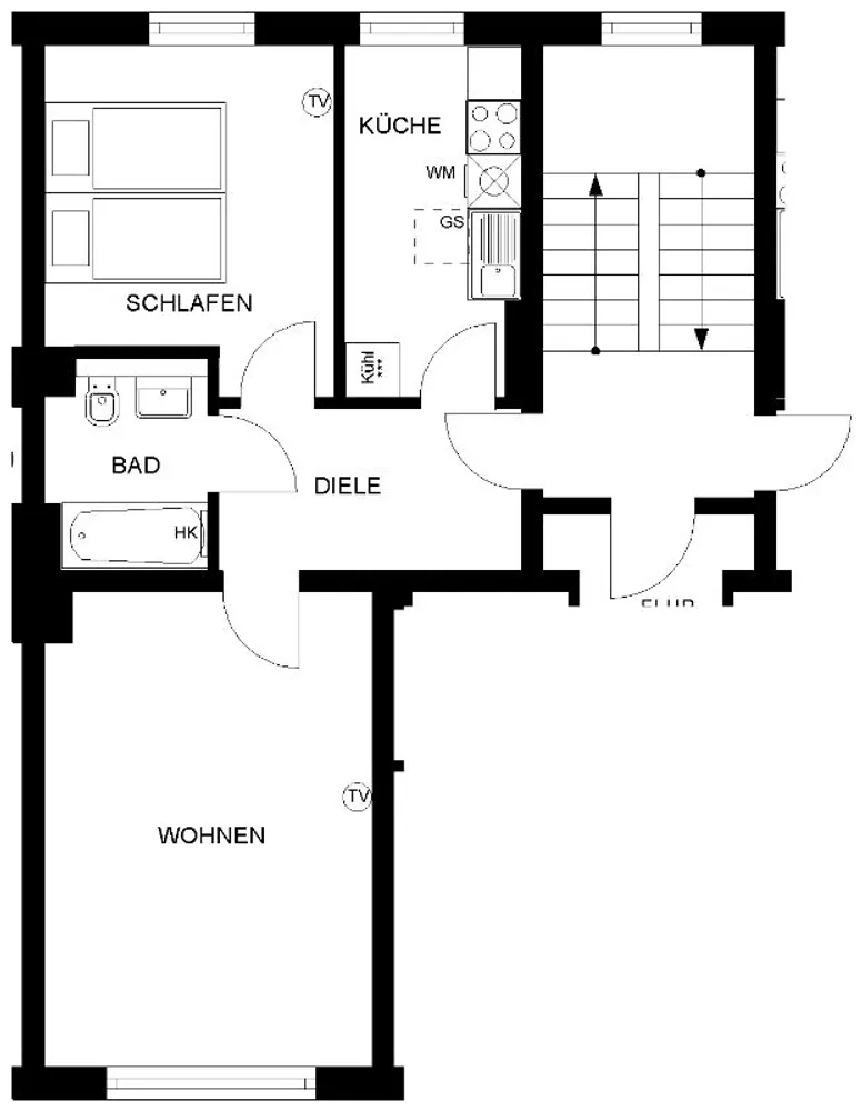 2 Zimmer Wohnung mit 49 m² in Hannover – Bild 6