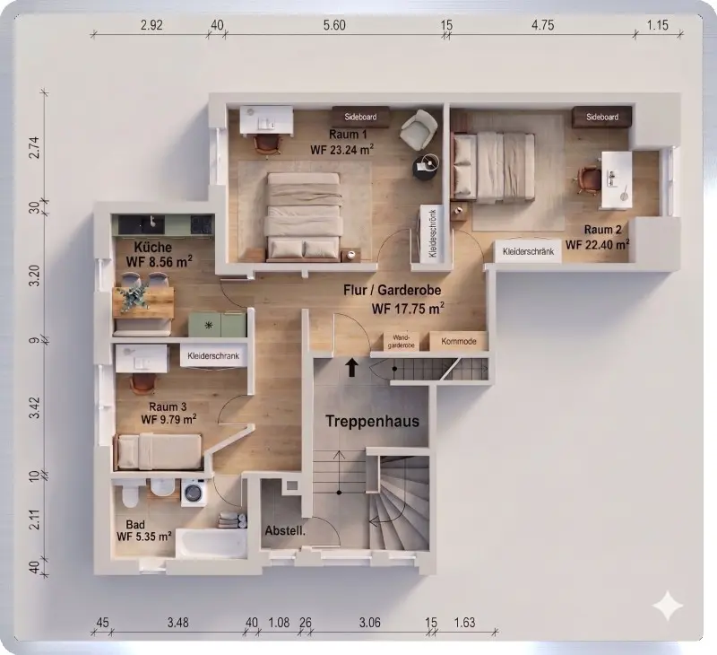 4 Zimmer Wohnung mit 21 m² in Mittweida – Bild 5