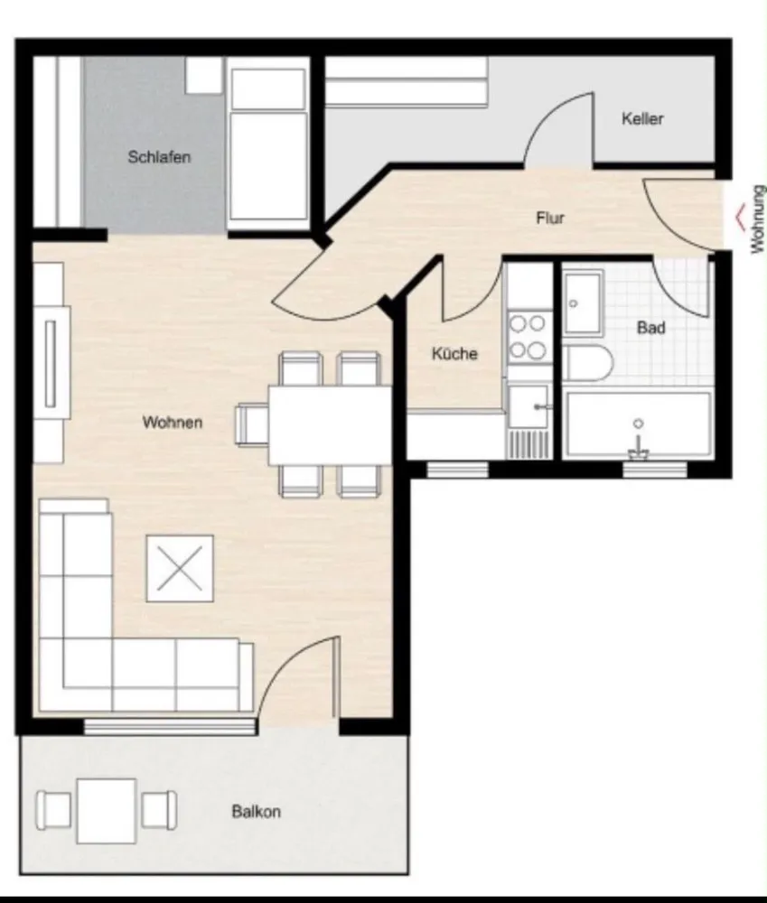 2 Zimmer Wohnung mit 51 m² in Lüdenscheid – Bild 2