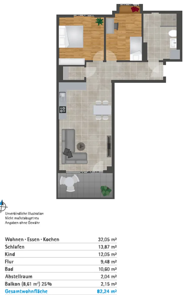 3 Zimmer Wohnung mit 82 m² in Heilbronn – Bild 6