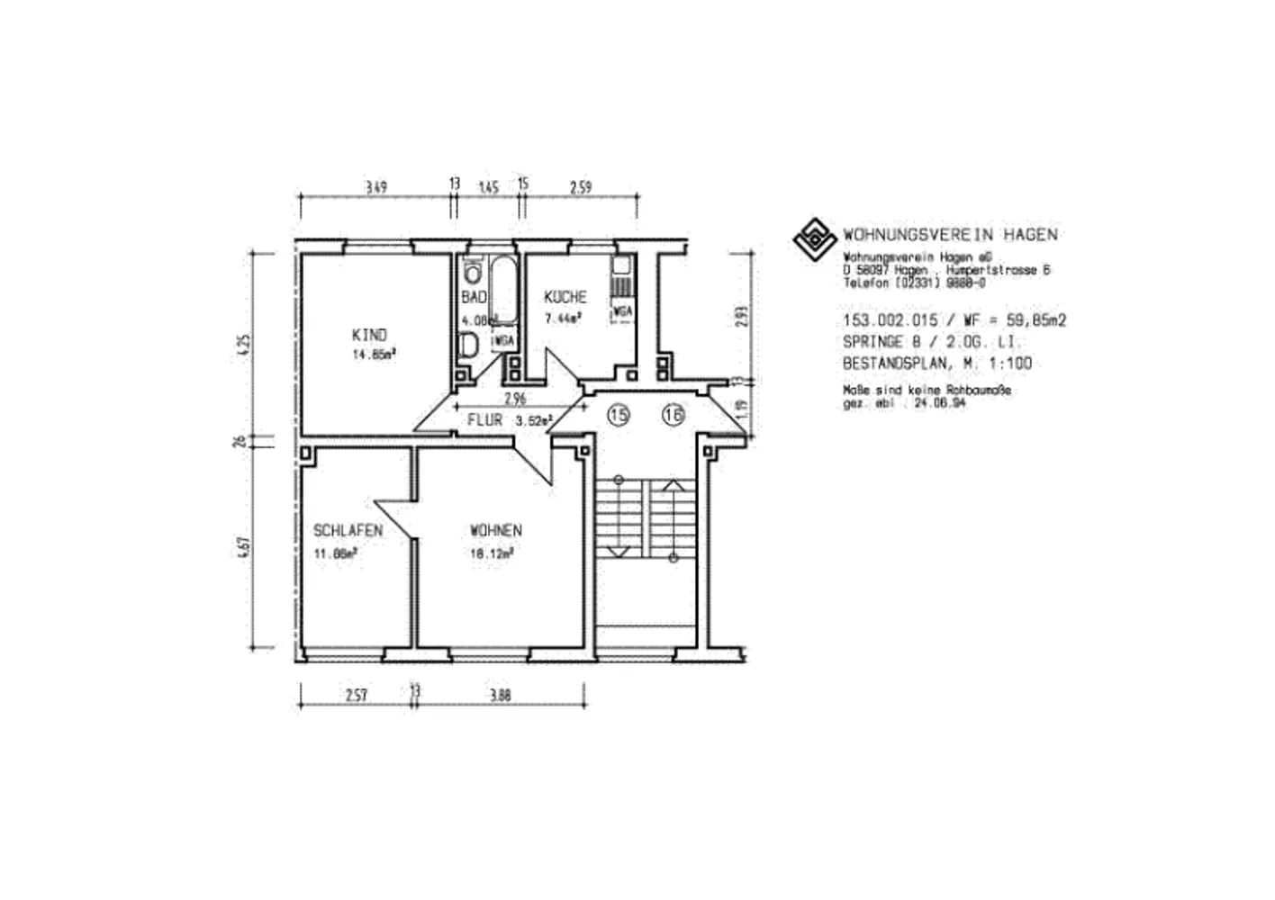 4 Zimmer Wohnung mit 60 m² in Hagen – Bild 3