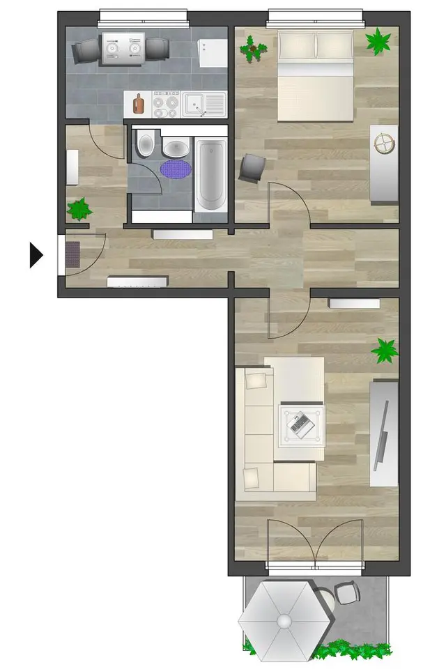 2 room apartment with 57 m² in Chemnitz – Photo 5