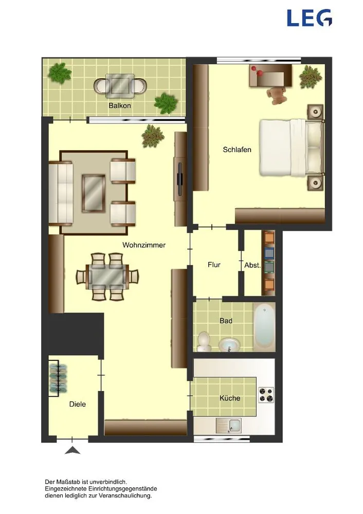 2 Zimmer Wohnung mit 52 m² in Köln – Bild 2