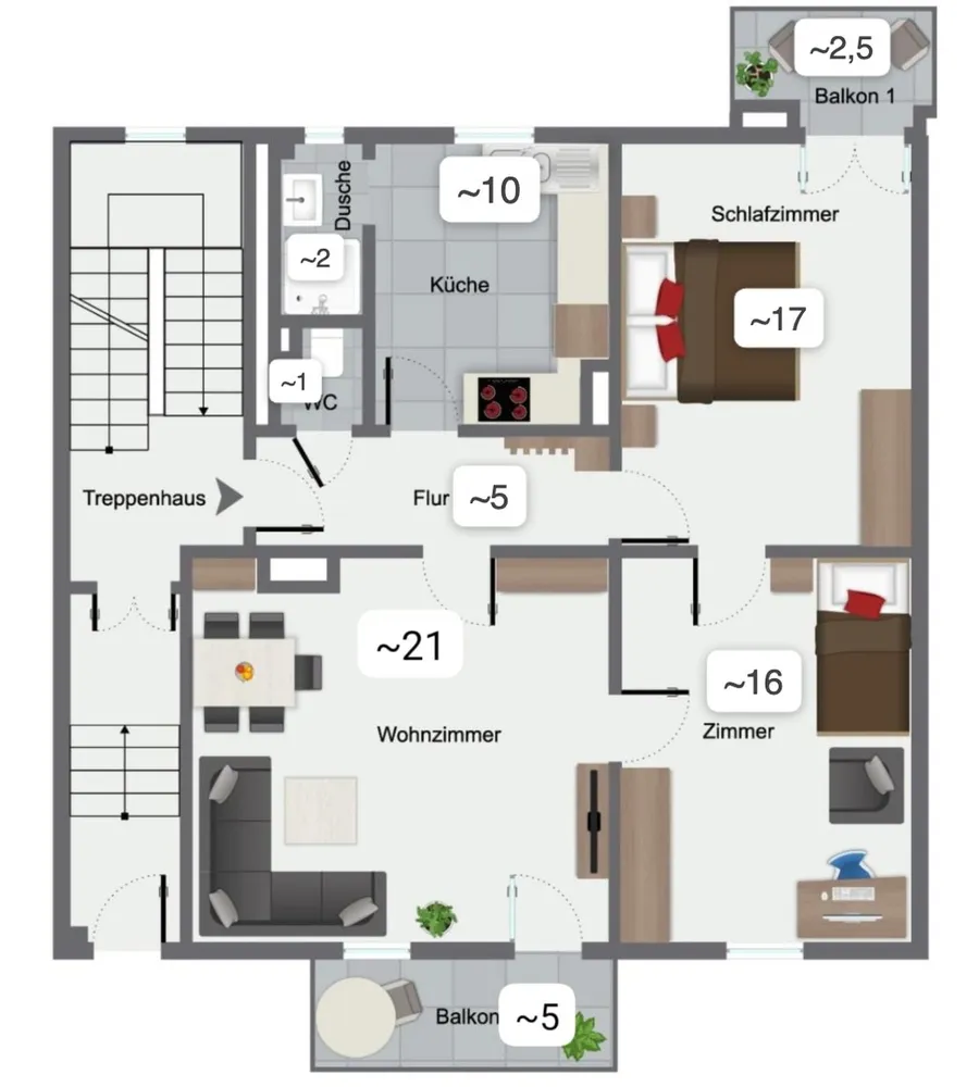 3 Zimmer Wohnung mit 75 m² in Darmstadt – Bild 12