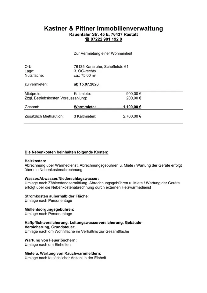 3 Zimmer Wohnung mit 75 m² in Karlsruhe – Bild 6