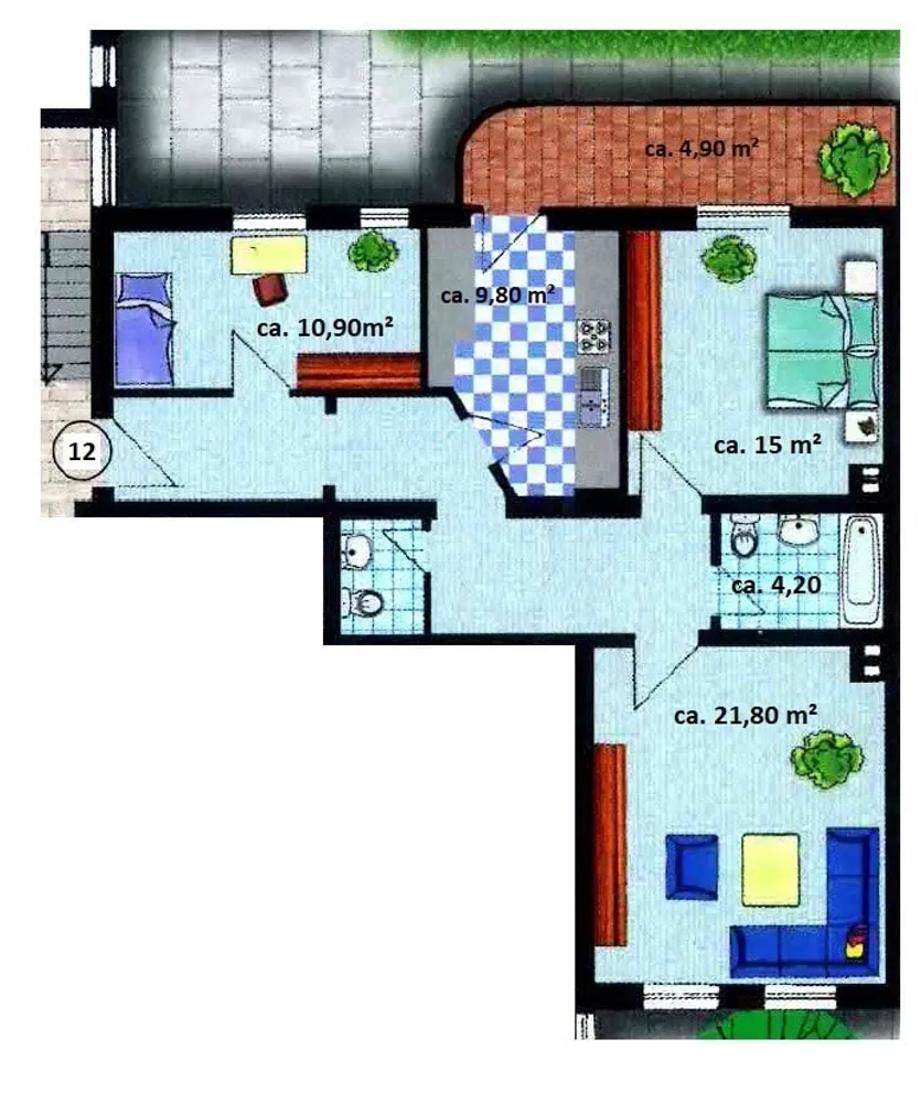 3 Zimmer Wohnung mit 83 m² in Halle (Saale) – Bild 1