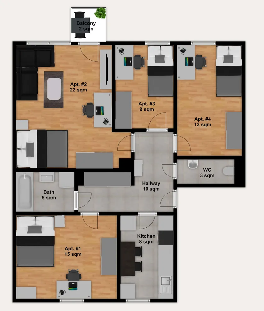 WG-Zimmer mit 15 m² in München – Bild 1