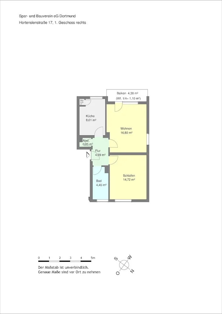 2 room apartment with 49 m² in Dortmund – Photo 5