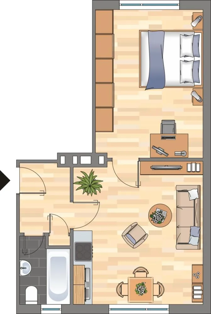 2 Zimmer Wohnung mit 60 m² in Mülheim an der Ruhr – Bild 2