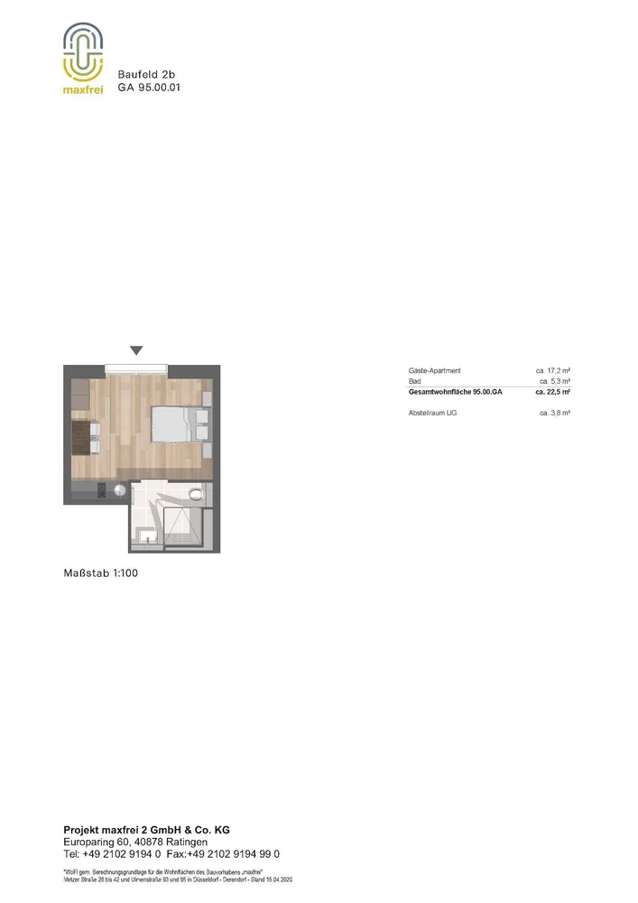 1 Zimmer Wohnung mit 23 m² in Düsseldorf – Bild 10