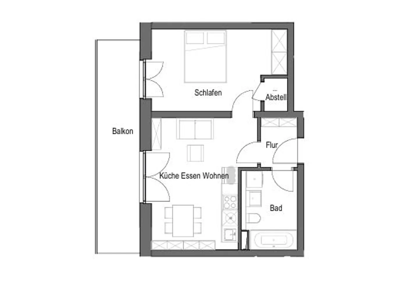 2 room apartment with 49 m² in Königs Wusterhausen – Photo 2
