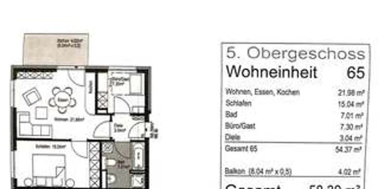 3 room apartment with 58 m² in Hanau – Photo 2