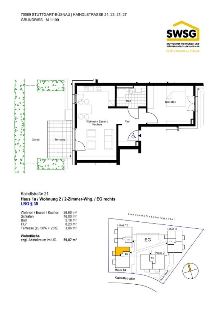2 Zimmer Wohnung mit 60 m² in Stuttgart – Bild 2