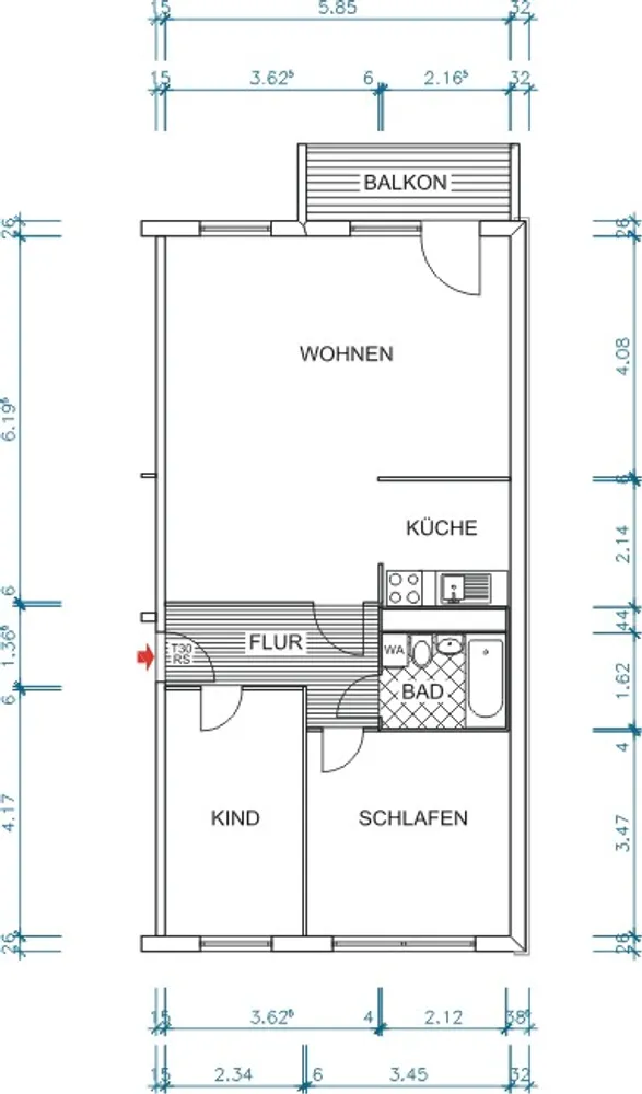 3 Zimmer Wohnung mit 69 m² in Chemnitz – Bild 8