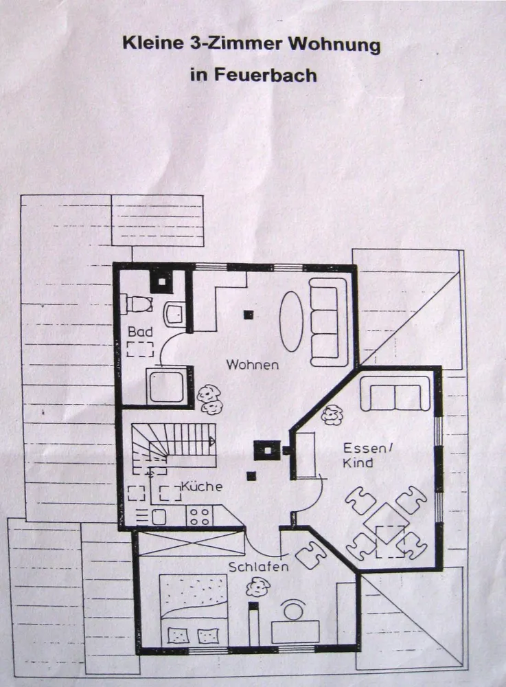 3 Zimmer Wohnung mit 50 m² in Stuttgart – Bild 2