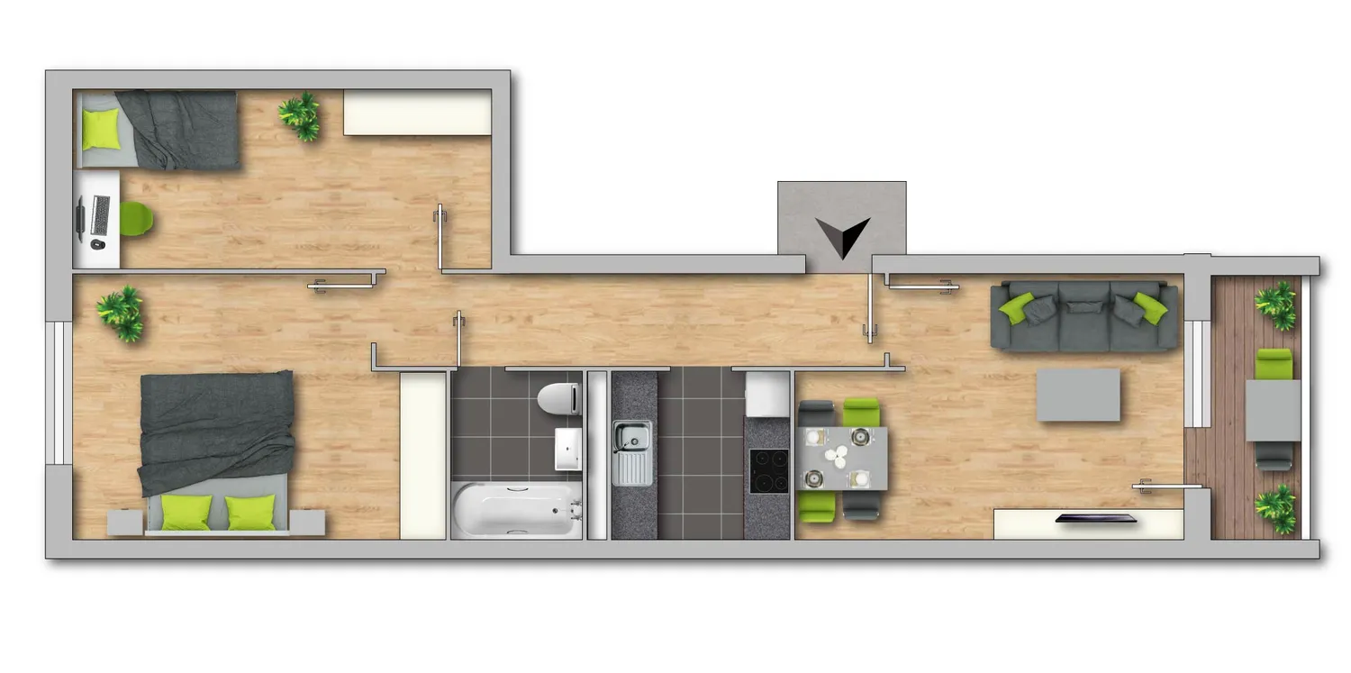 3 room apartment with 63 m² in Eisenach – Photo 1