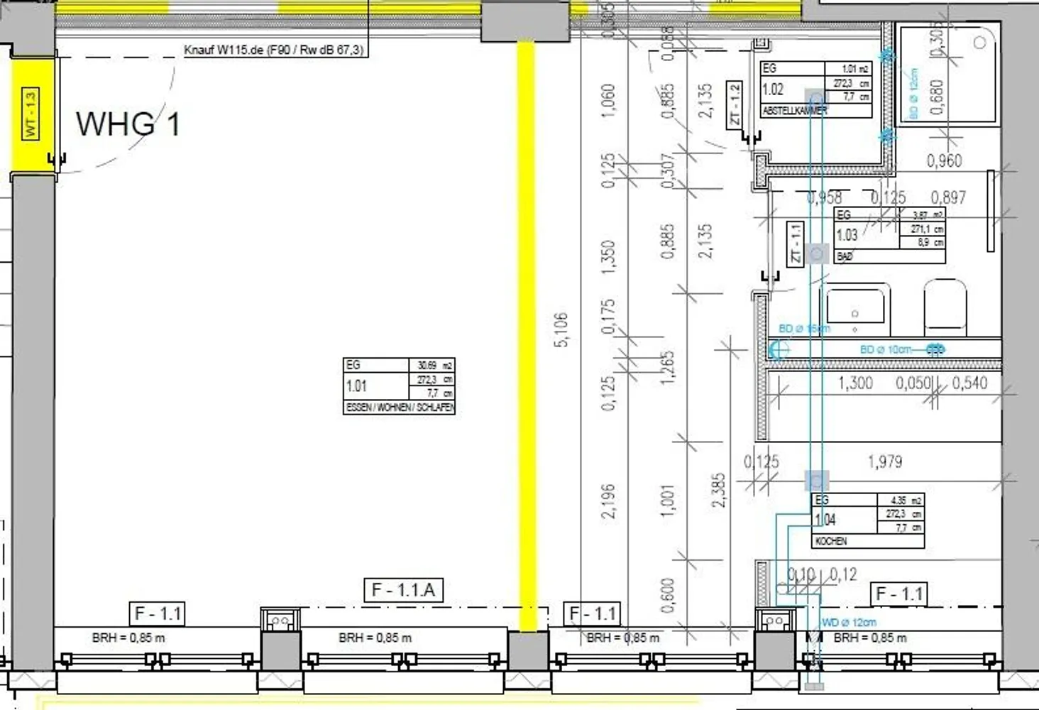 1 room apartment with 41 m² in Wiesbaden – Photo 7