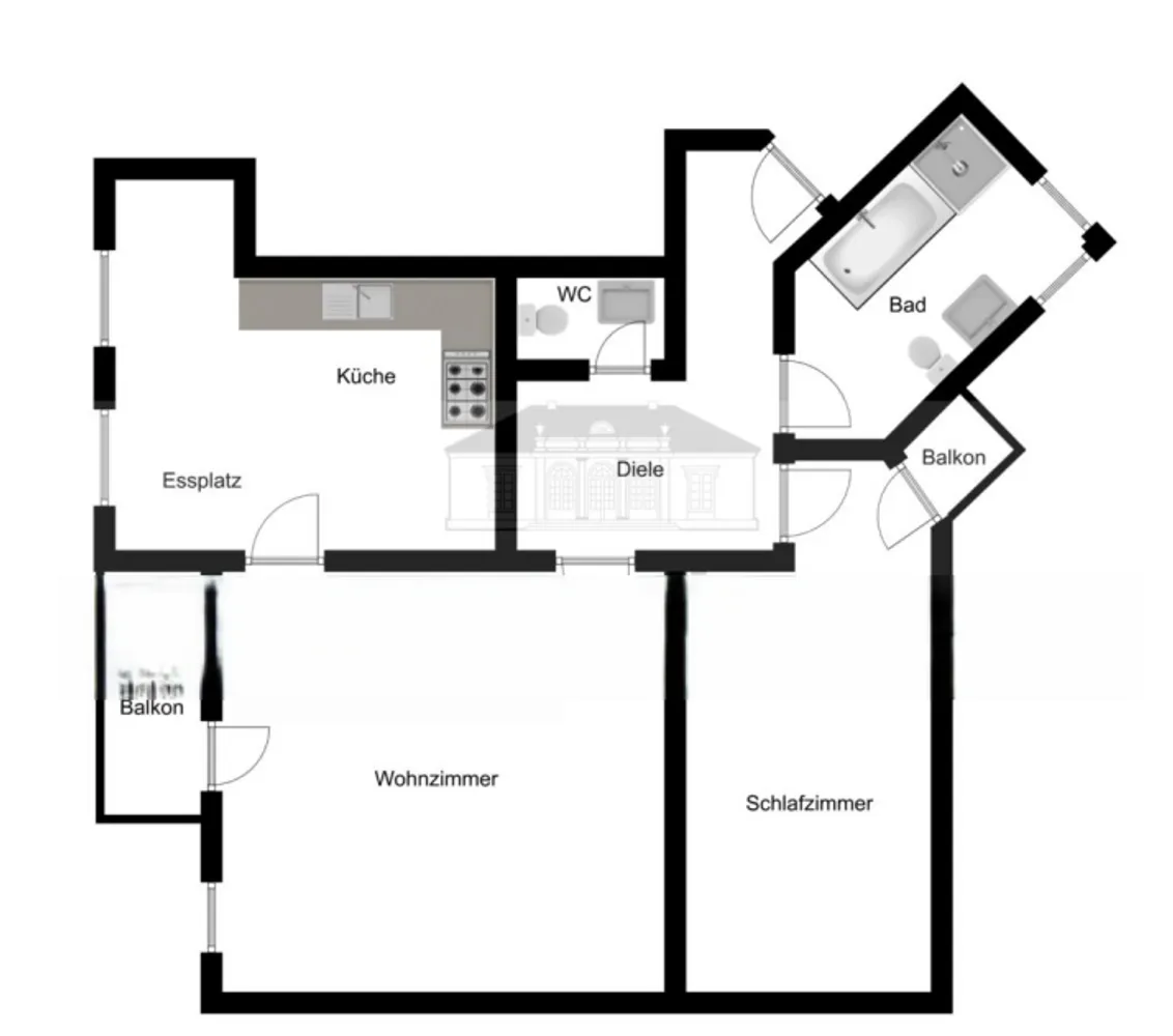 2 Zimmer Wohnung mit 74 m² in Krefeld – Bild 1