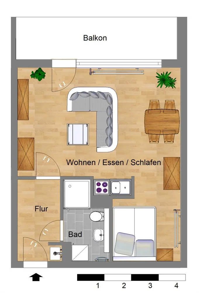 1 Zimmer Wohnung mit 44 m² in Hannover – Bild 4
