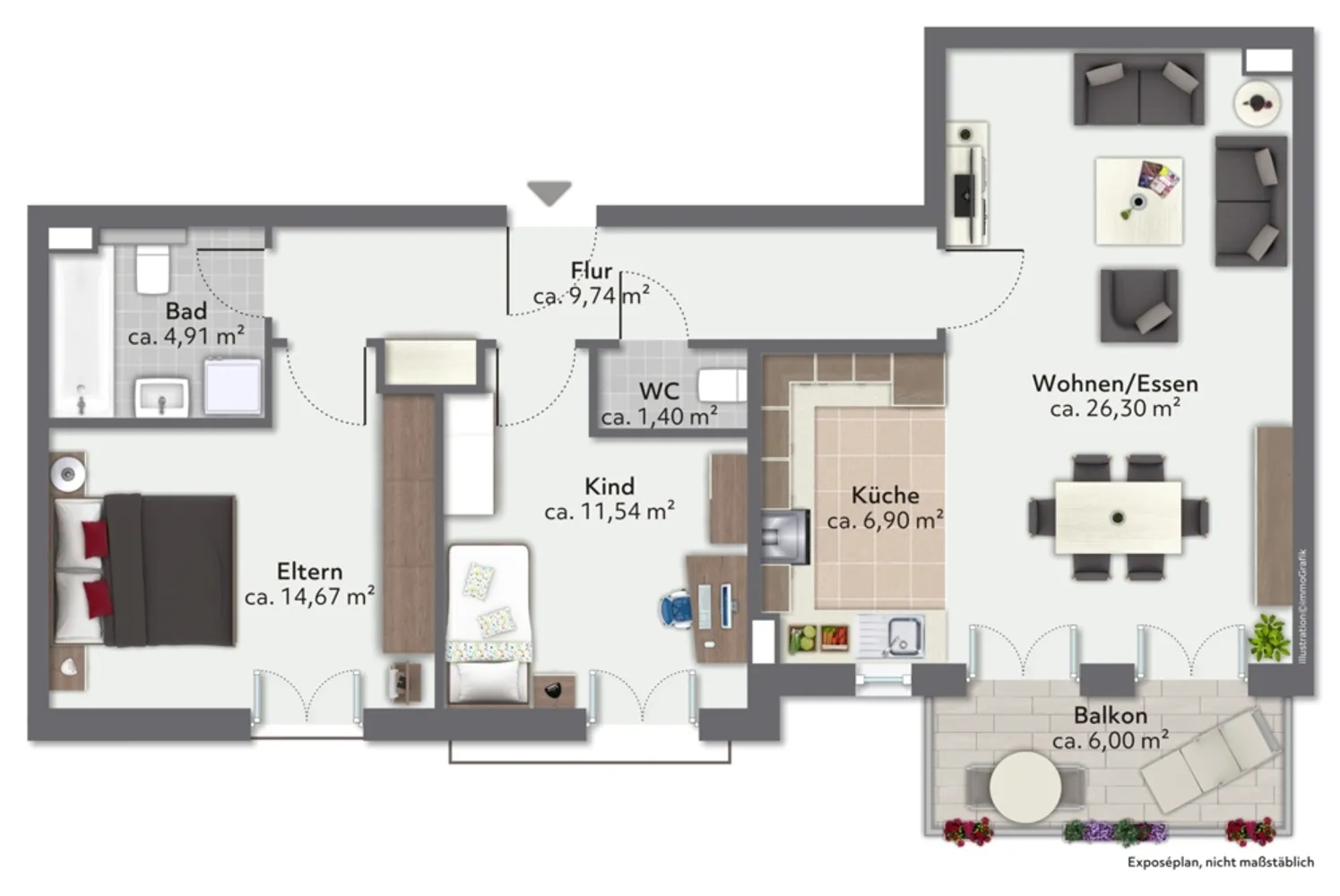 3 Zimmer Wohnung mit 79 m² in Ingolstadt – Bild 12
