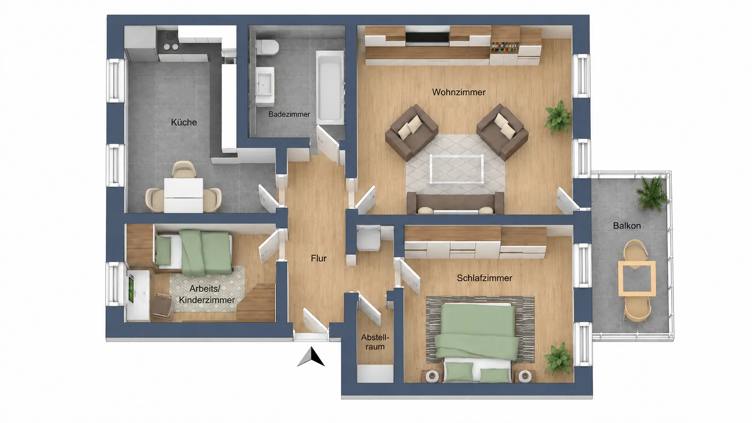 3 Zimmer Wohnung mit 78 m² in Würzburg – Bild 4