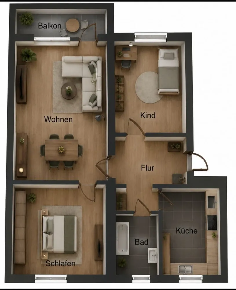 3 room apartment with 59 m² in Eilenburg – Photo 2