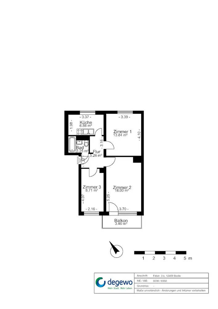 3 Zimmer Wohnung mit 59 m² in Berlin – Bild 10
