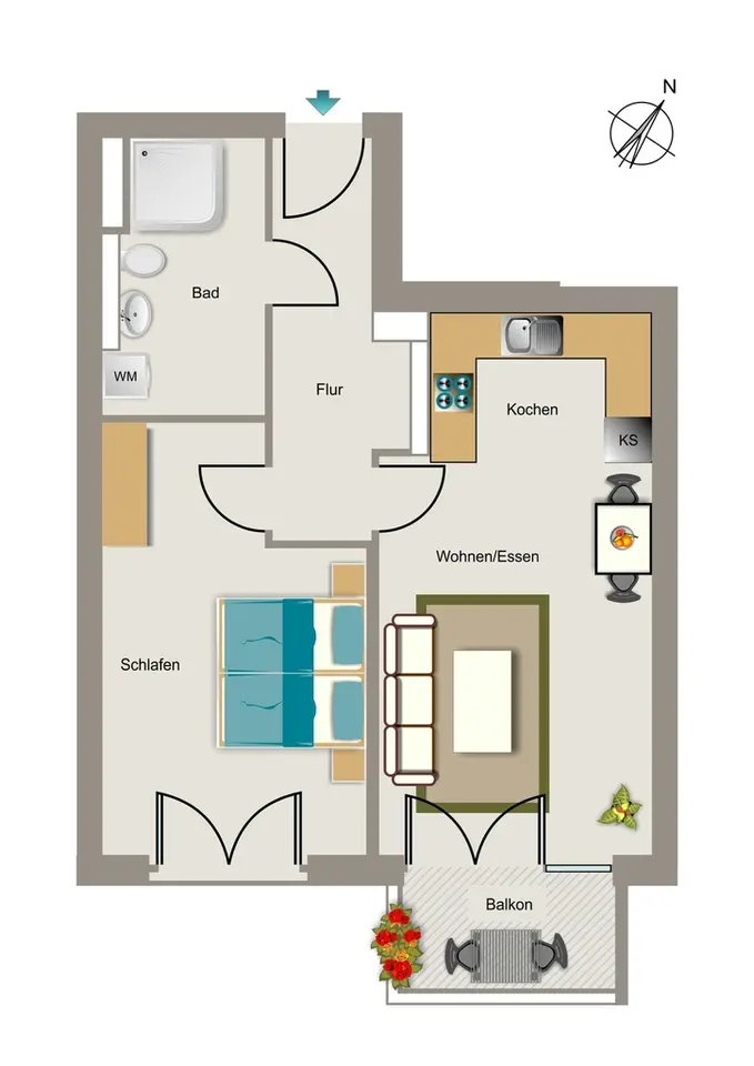 2 Zimmer Wohnung mit 57 m² in Krefeld – Bild 6