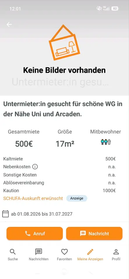 WG-Zimmer mit 28 m² in Kelheim – Bild 9