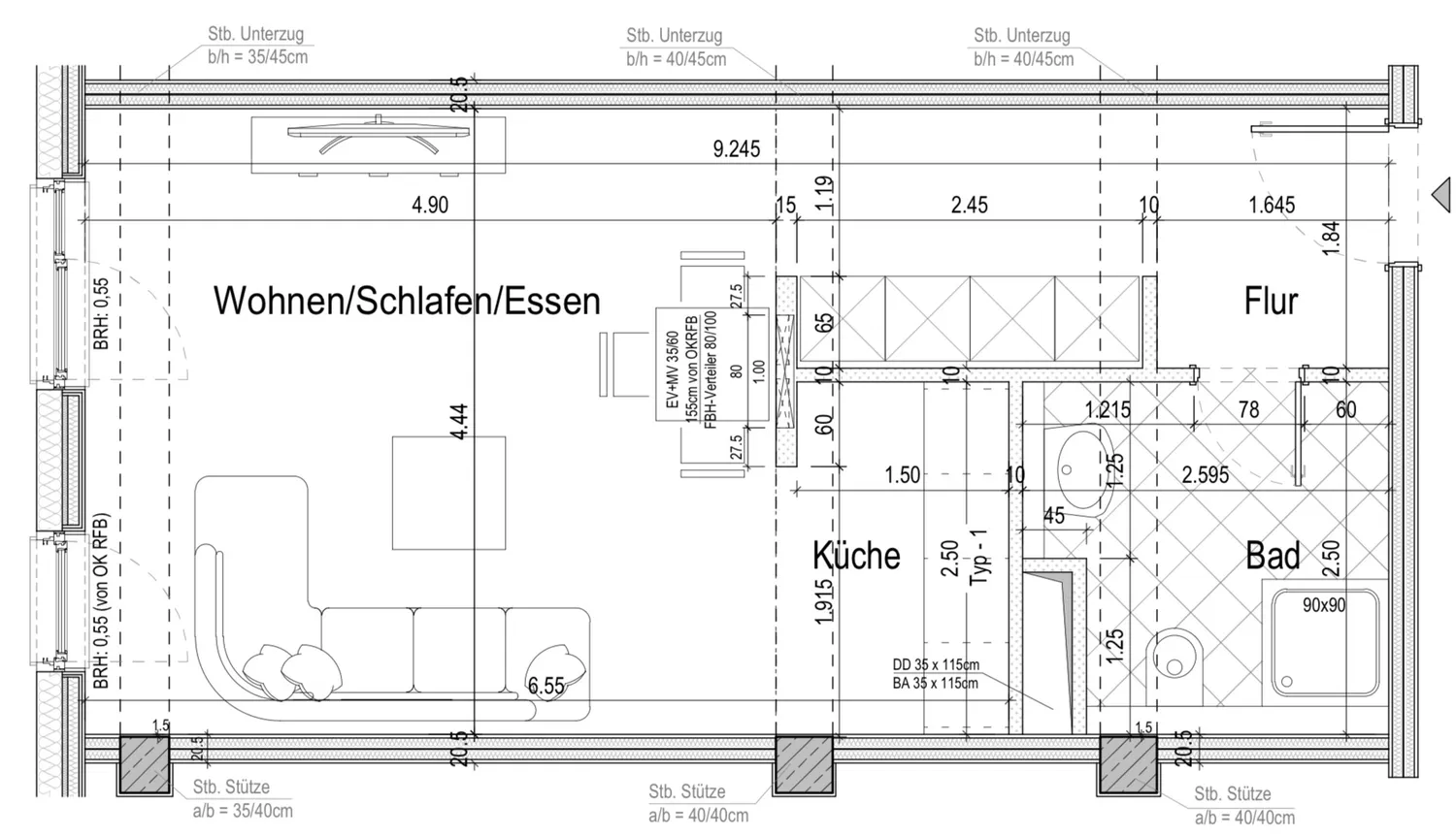 1 room apartment with 40 m² in Frankfurt am Main – Photo 6