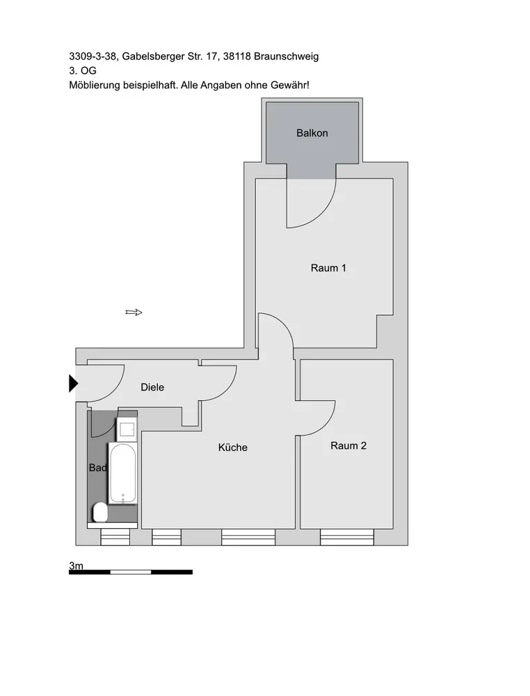 2 Zimmer Wohnung mit 45 m² in Braunschweig – Bild 4