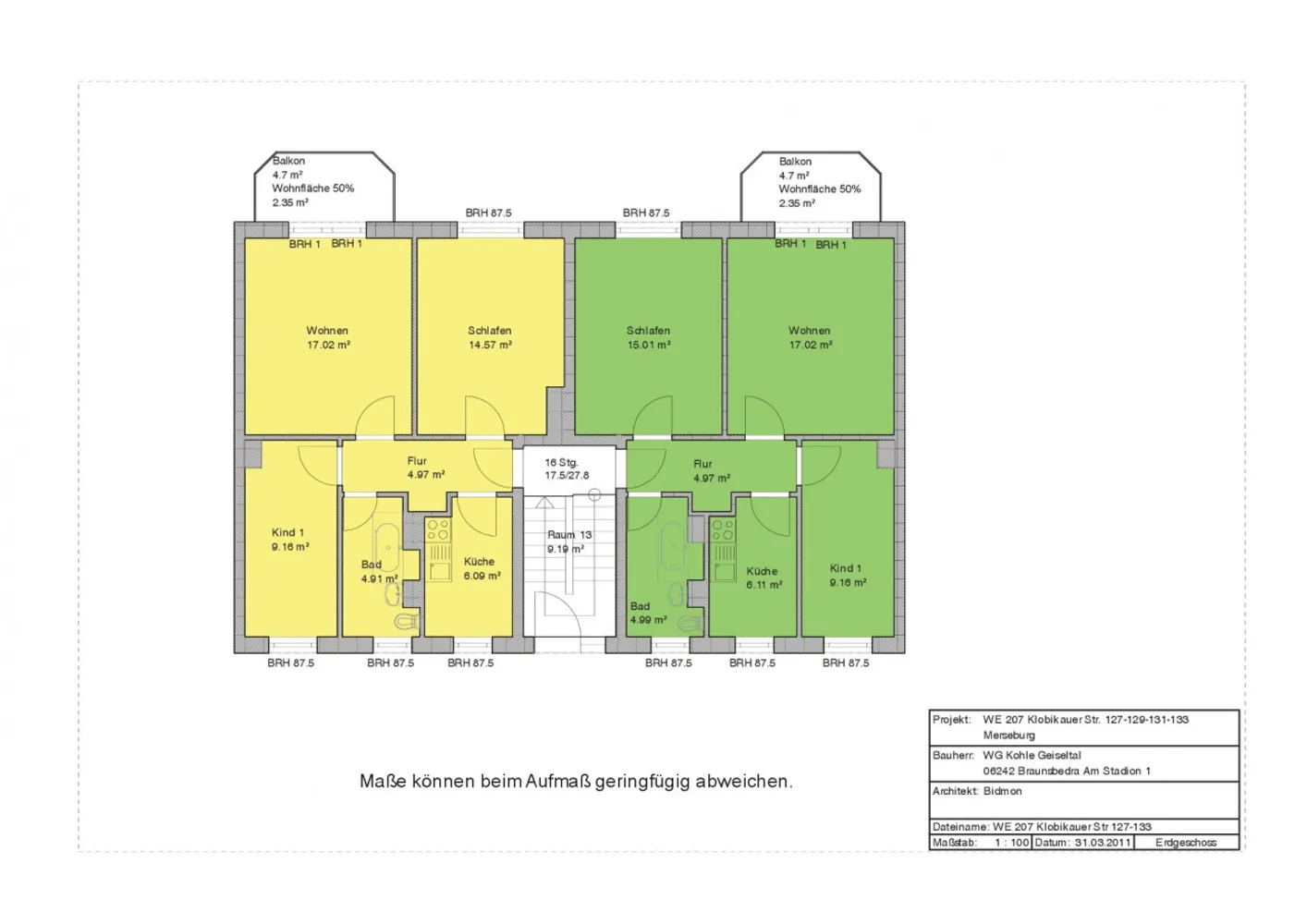 3 Zimmer Wohnung mit 59 m² in Merseburg – Bild 2