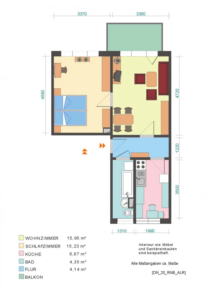 2 Zimmer Wohnung mit 48 m² in Leipzig – Bild 2