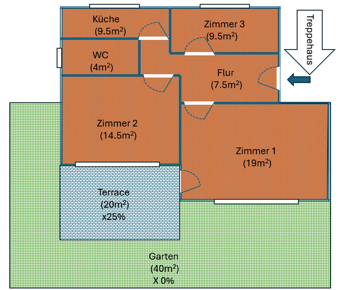 3 Zimmer Wohnung mit 69 m² in Reutlingen – Bild 1