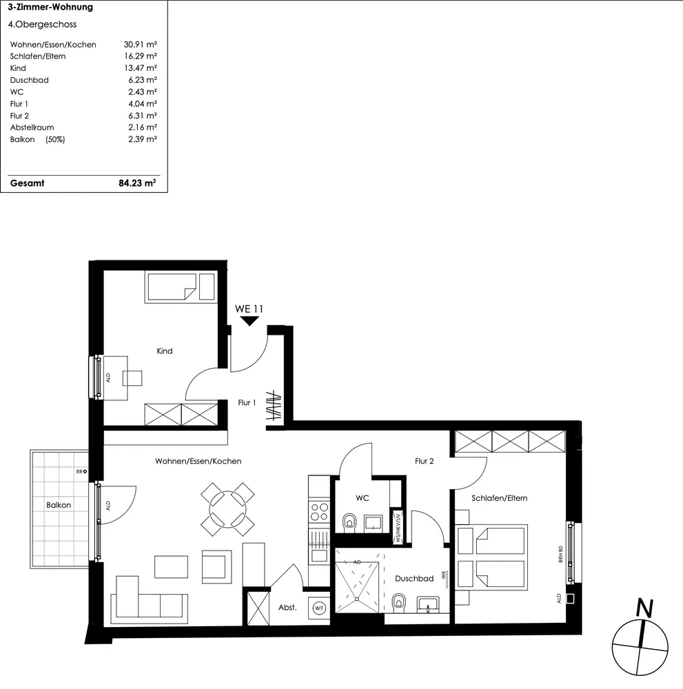 3 room apartment with 84 m² in Cologne – Photo 5